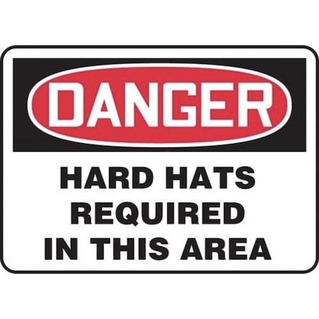 Accuform OSHA DANGER SAFETY SIGN HARD HATS MPPE132XP MPPE132XP